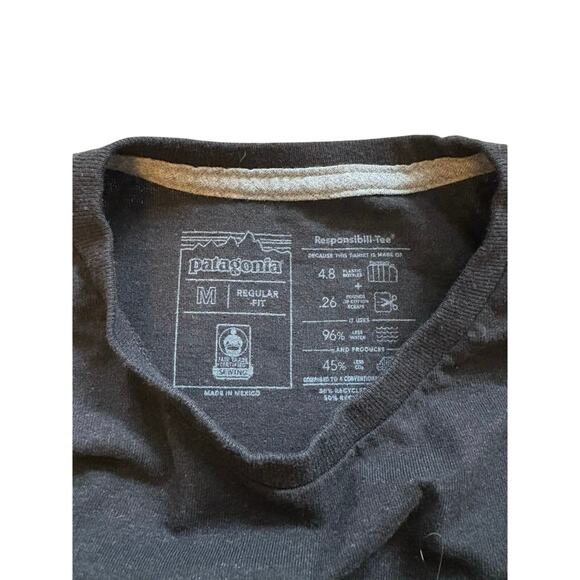 Patagonia Men’s Flying Fish Responsibili-Tee® black Medium Regular Fit - Picture 7 of 8